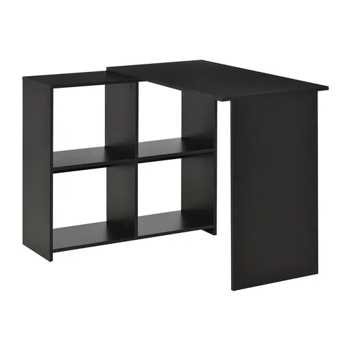 "Corner Desk L-shaped Desk Computer Desk PC Laptop Gaming Table Angle Storage Office Black 100 image"