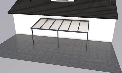 "Patio roof Premium, anthracite, 6110 x 3060 mm - Klima blue image"