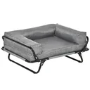 2-in-1 dog bed outdoor pet sofa with steel frame raised dog sofa sleeping place for cats dogs breathable abne