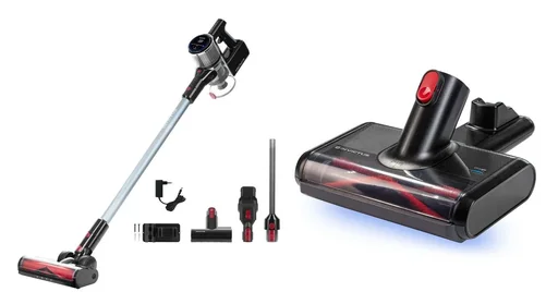 "Cordless handheld vacuum cleaner set "Invictus X9 Facelift", 14 pieces, 25.2 volts + FREE UV brush 119.95 RRP! image"