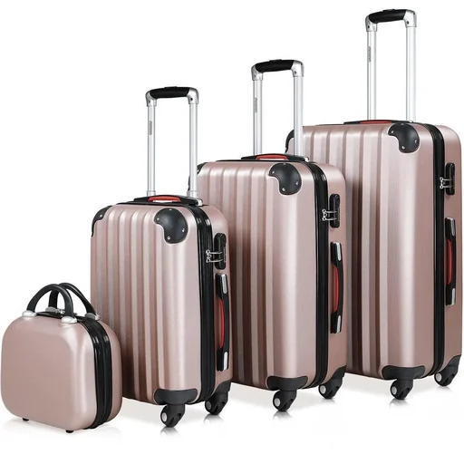 "Hard-shell case set of 4 pieces Baseline Ros" Beautycase/M/L/XL image"