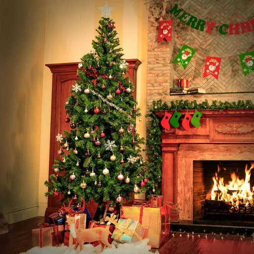 "Christmas tree - PVC - 180cm high - without lighting - with stand image"