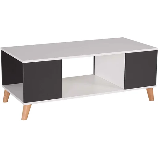 "Coffee table with 3 compartments image"