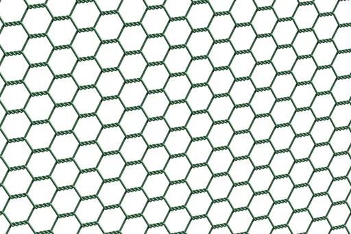 "Hexagonal mesh green plastic-coated, 50cm x 25m, 13x13cm, 1mm image"