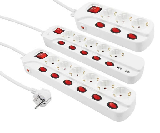 "3-way power strip single circuit image"