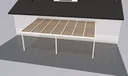 Patio roof Premium, white, 7120 x 4060 mm - Polycarbonate multi-wall sheets 16 mm, bronze