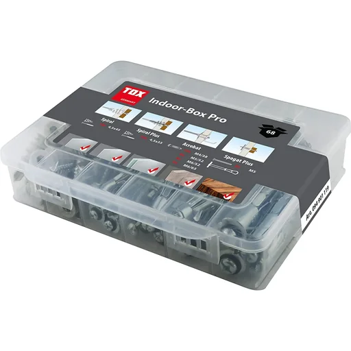 "Hollow wall anchors - Indoor Box Pro assortment 68 pieces image"