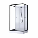 Komplettdusche "Black and White" 80 x 110 x 200 cm