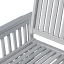 2-seater garden bench wooden bench with armrest country house style acacia wood grey 117 x 63 x 90 cm