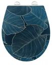 Premium toilet seat Big Leaves with relief, made of antibacterial Duroplast, with soft-close mechanism