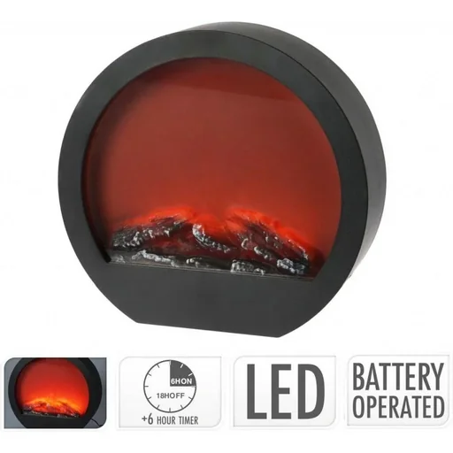 "Fireplace with LED - incl. timer - 34.5 x 33 image"