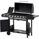 Grill cart with storage cabinet black
