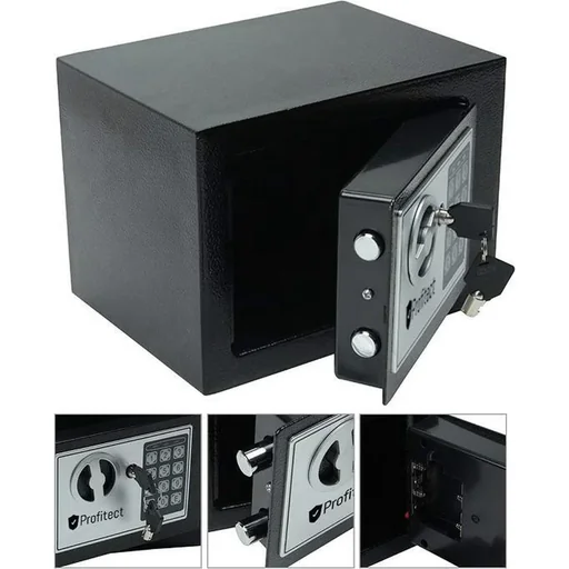 "Electronic Safe - 31x20x20 cm - Black image"
