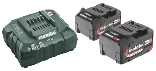"Basic set 2 x Li-Ion 4.0 Ah 18 V, charger ASC 55 image"