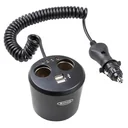 Car multi-socket with USB double port, 12 Volt