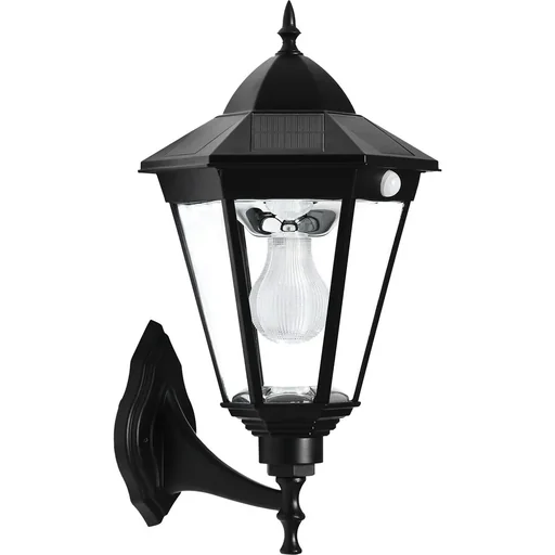 "Solar wall light - Black - 23 x 26 x 47 cm image"