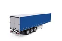 1:14 tarpaulin trailer RTR white/blue