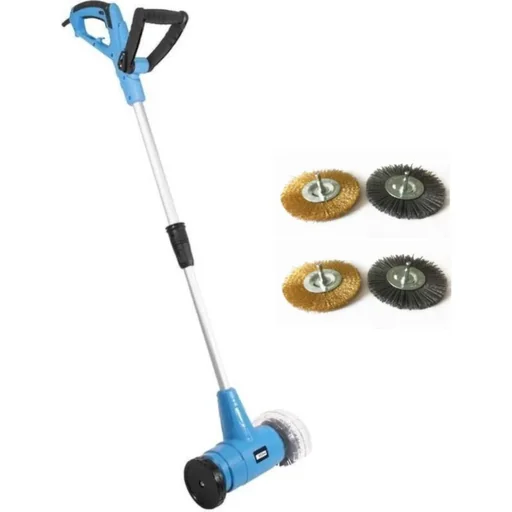 "Electric weed brush / grout cleaner with four brushes - 400W - 340 x 275 x 1230mm -GRF 401 image"