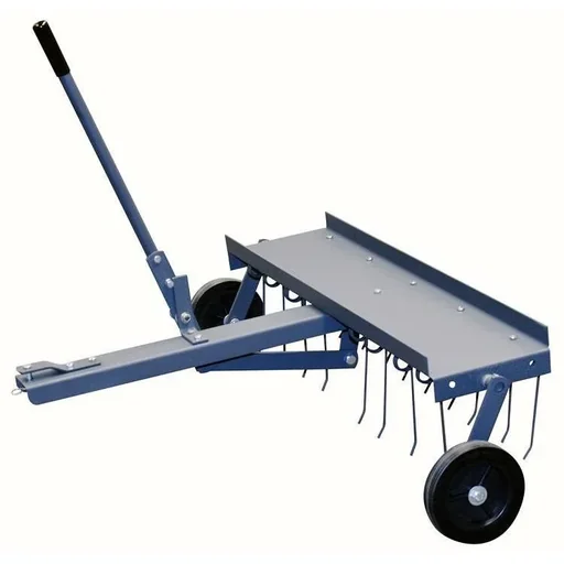"Turfmaster trailed scarifier rake - de-mosser & lawn aerator 100 cm. image"