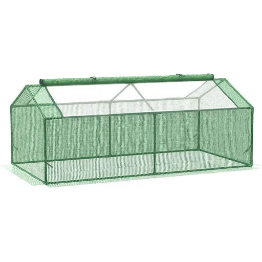 "Plastic greenhouse tomato house cold frame 180 x 90 x 70 cm green image"