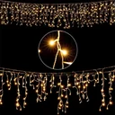 Icicle lighting 20m with 600 LEDs - warm white