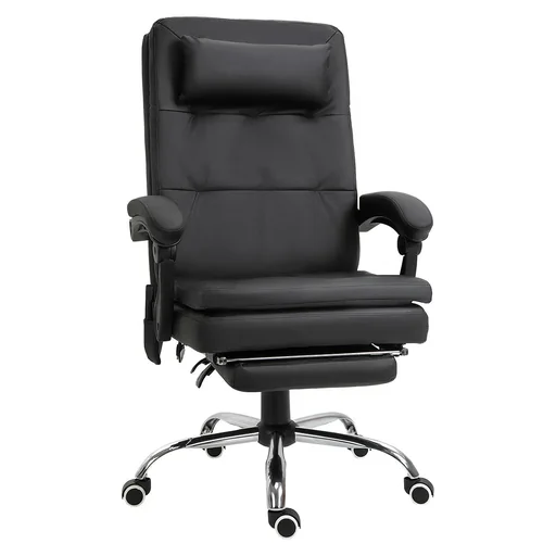 "Massage chair executive chair with massage function 7 vibration massage points height adjustable swivel chair office chair with footrest image"
