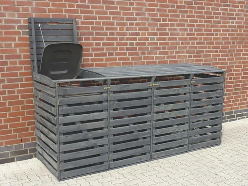 "Garbage can box Vario 4 for 4 tons, anthracite image"