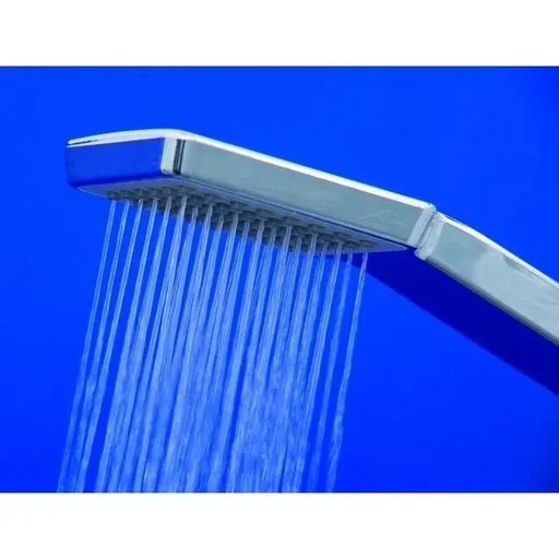 "Shower set - square - rain shower - separate hand shower - sliding handle image"