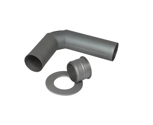 "Chimney pipe connection set 150 mm standard titanium image"