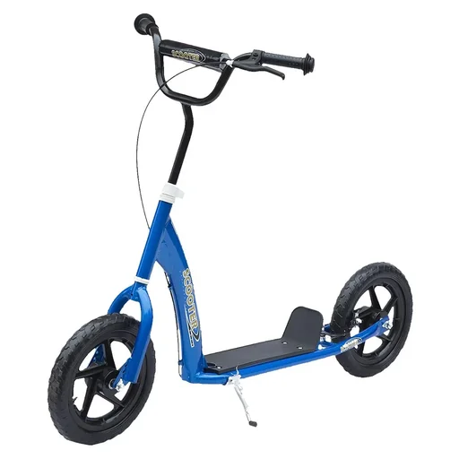 "Children's scooter, kick scooter, city scooter, children's scooter, kickboard, 12 inches, blue, 120 x 52 x 80-88 cm image"