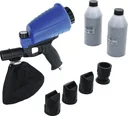 Compressed air sandblasting gun including 3-piece accessories