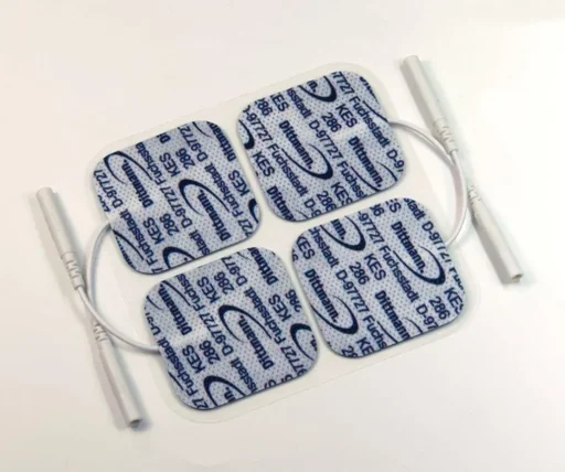 "Replacement pads for TENS 240 electrical stimulation device, 4 x 4 cm, set of 8 image"