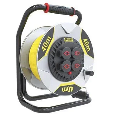 "Professional cable reel with anti-twist device - Neoprene - 40 M - 3G2.5 - 4 sockets image"