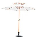 Wooden parasol garden parasol balcony parasol double roof 2.7m