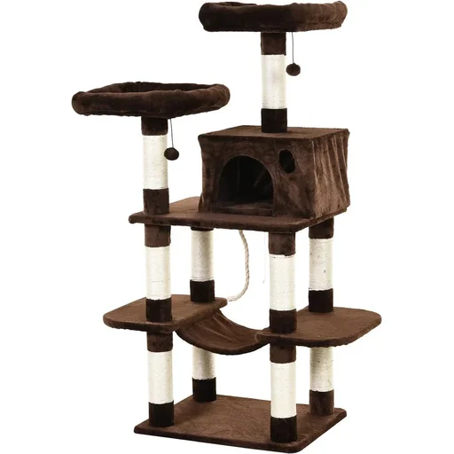 "Scratching post with hammock and play balls image"