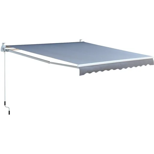 "Articulated arm awning including remote control image"