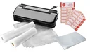 Vacuum sealer set, stainless steel, 150 watts + 50 vacuum bags + 100 labels