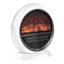 LED electric fireplace, freestanding fireplace with flame effect, 1500W ABS plastic, white, 30.5 x 18 x 35 cm