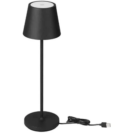 "VT-7522 Table Lamp - 3000K - Dimmable via Touch - Rechargeable - Black - IP54 image"