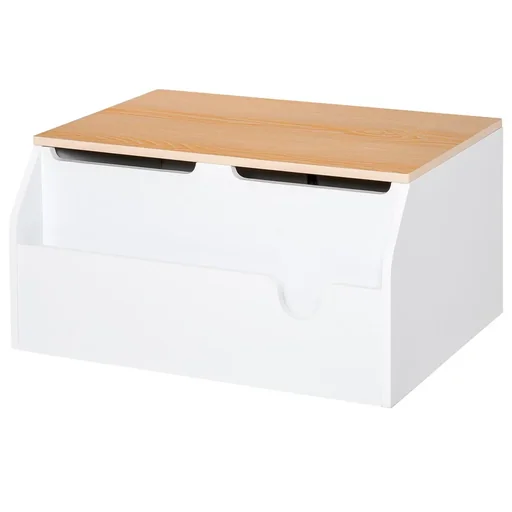 "Children's bench with storage space 2-in-1 chest bench toy box storage chest 3-8 years children's furniture white 58 x 43 x 30 image"