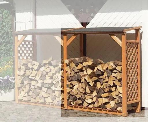 "Extension element for firewood rack "Speyer" honey brown image"