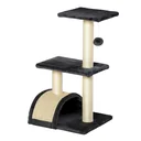 Scratching post with scratching board, cat tree, climbing tree for cats E1 MDF, sisal plush, dark grey, 40 x 35 x 72 cm