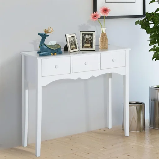 "Console table MDF, white image"