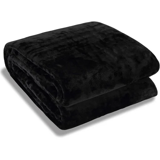 "Premium blanket 200x150cm - black image"