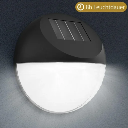 "LED solar lamp - wall light set of 6 - diameter 11 cm image"