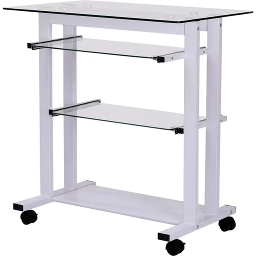 "Computer desk office table PC table white image"