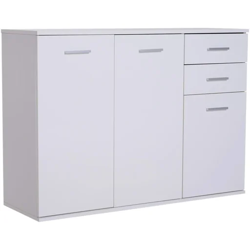 "Chest of drawers, standing cupboard, sideboard, chest of drawers, side cabinet, adjustable compartment with 2 drawers, 106 x 35 x 76 cm image"