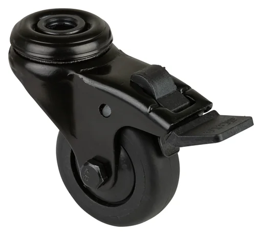 "Swivel castor with brake and bolt hole image"