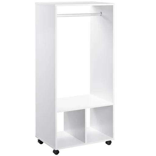 "Mobile wardrobe wardrobe cabinet with shelf 4 swivel wheels for living room bedroom, aluminum alloys, 60 image"