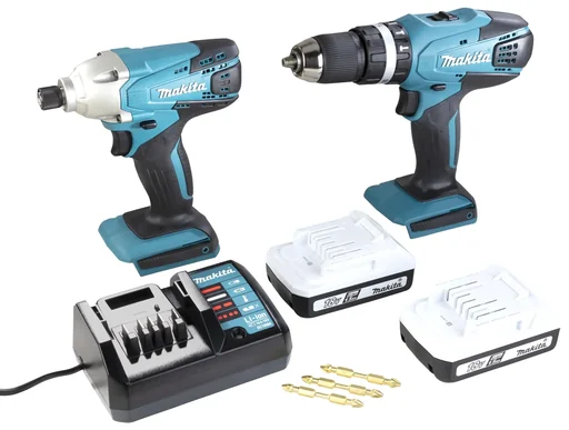 "Cordless hammer drill and impact wrench combo set DK18015X2 image"